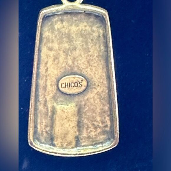 Chico's Leather Cord Necklace Egyptian Style Pendant - Picture 3 of 5